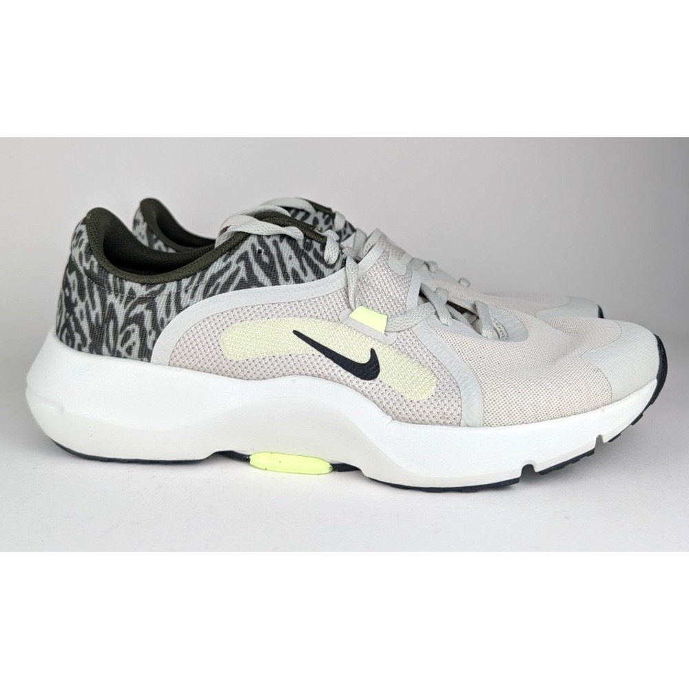 Nike In-Season TR 13 PRM Womens Sz 12 Light Bone Zebra Volt Training Shoes NEW